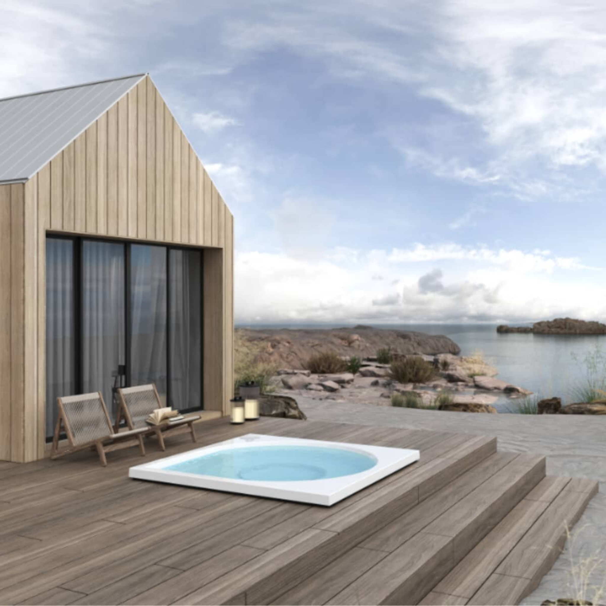 Vuolle Outdoor Hot Tub by Drop Spa