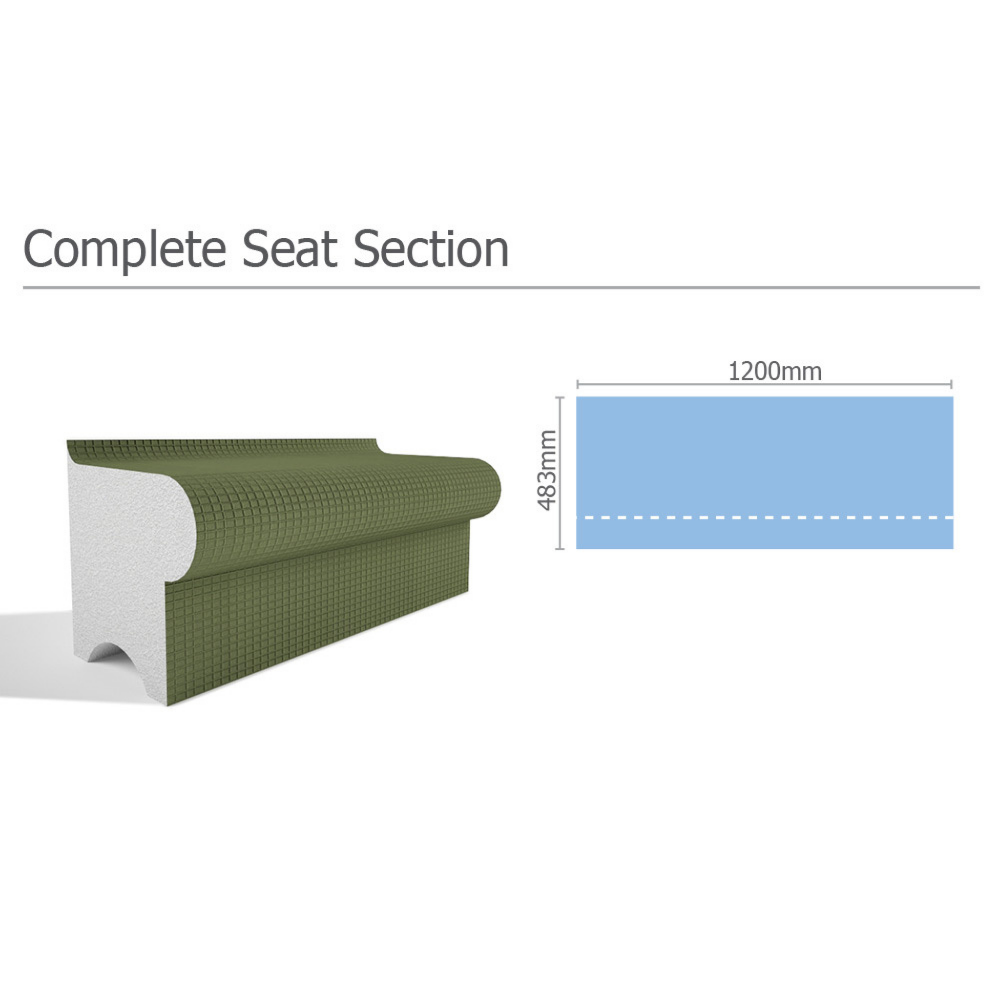 Tileable Steam Room Complete Seat Section - Hampshire