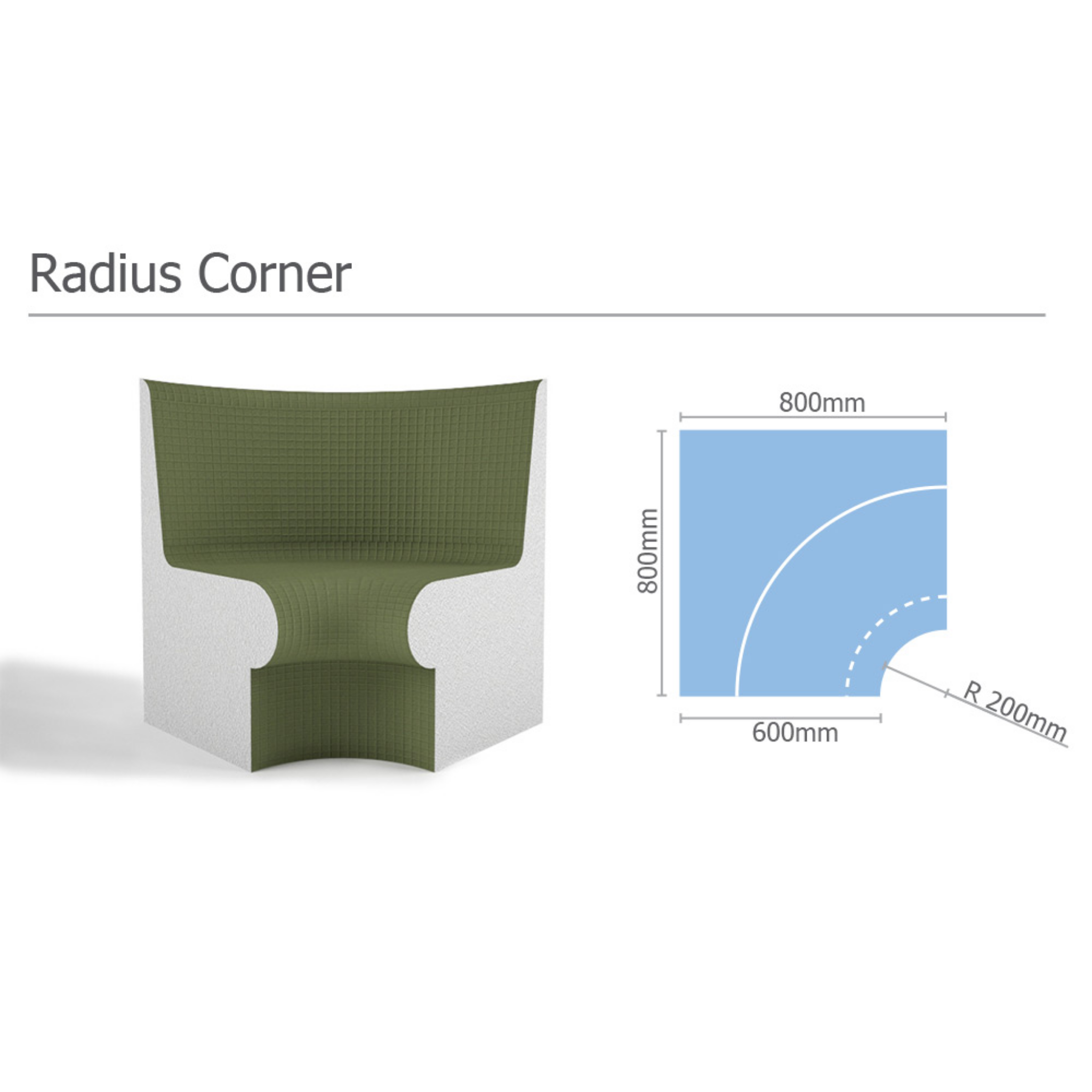 Tileable Steam Room Radius Corner - Buckingham